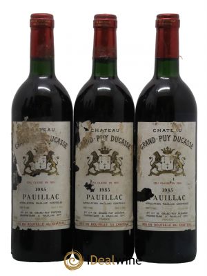 Château Grand Puy Ducasse 5ème Grand Cru Classé  1985 - Lot of 3 Bottles