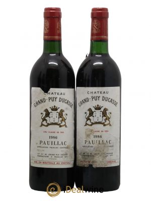 Château Grand Puy Ducasse 5ème Grand Cru Classé 1986 - Lot de 2 Bottles
