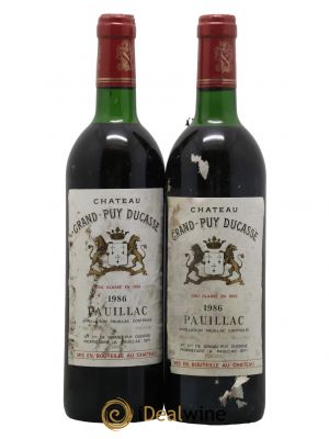 Château Grand Puy Ducasse 5ème Grand Cru Classé 1986 - Lot de 2 Bottiglie