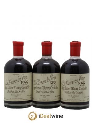 Maury Vin Doux Naturel Tuilé Vieilli en Fûts de Chêne Domaine de la Coume du Roy 50 cl 1955 - Lot of 3 Bottles