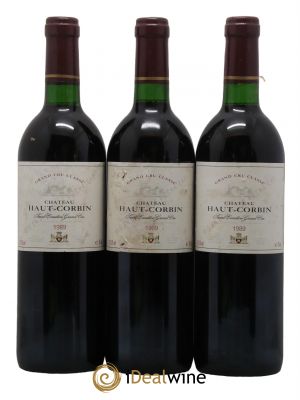 Château Haut Corbin Grand Cru 1989 - Lot de 3 Bottles