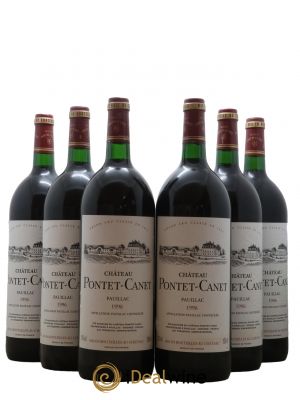 Château Pontet Canet 5ème Grand Cru Classé  1996 - Posten von 6 Magnums