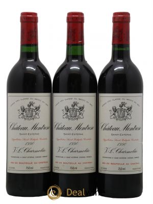 Château Montrose 2ème Grand Cru Classé 1990 - Lot de 3 Flaschen