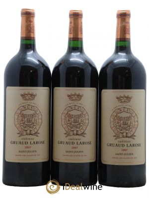 Château Gruaud Larose 2ème Grand Cru Classé  2007 - Lotto di 3 Magnums