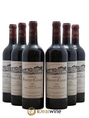 Château Pontet Canet 5ème Grand Cru Classé  2004 - Lot of 6 Bottles