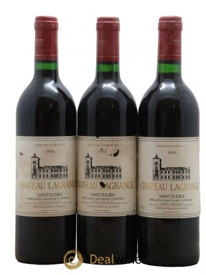 Château Lagrange 3ème Grand Cru Classé  1986 - Lotto di 3 Bottiglie