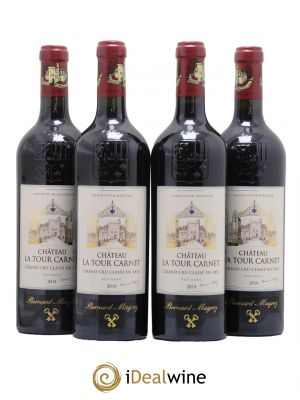 Château La Tour Carnet 4ème Grand Cru Classé 2014 - Lot de 4 Bottiglie