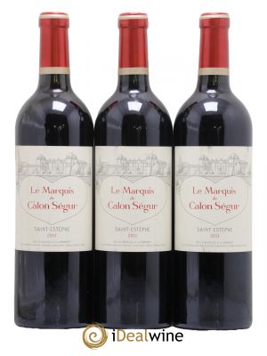 Marquis de Calon Second Vin  2013 - Lotto di 3 Bottiglie