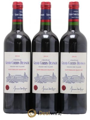 Château Grand Corbin Despagne Grand Cru Classé  2010 - Posten von 3 Flaschen