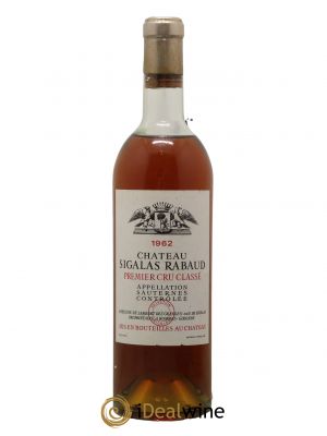 Château Sigalas Rabaud 1er Grand Cru Classé 1962 - Lot de 1 Bottle