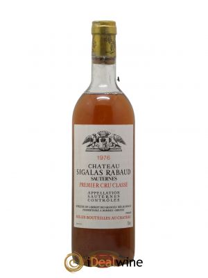 Château Sigalas Rabaud 1er Grand Cru Classé 1976 - Lot de 1 Bottiglia