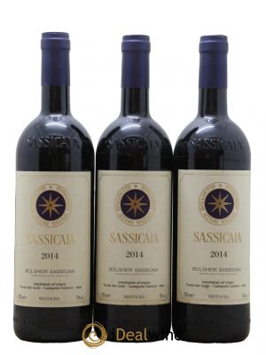 Bolgheri DOC Sassicaia Tenuta San Guido 2014 - Lot de 3 Bottles