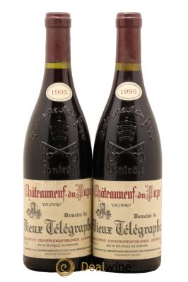 Châteauneuf-du-Pape Vieux Télégraphe (Domaine du) Vignobles Brunier  1995 - Lot of 2 Bottles