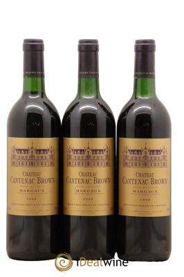 Château Cantenac Brown 3ème Grand Cru Classé 1990 - Lot de 3 Bottiglie
