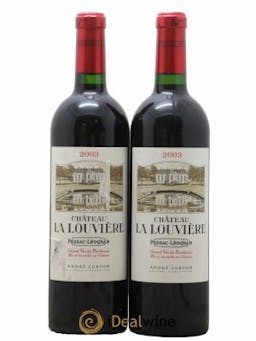Château la Louvière  2003 - Lotto di 2 Bottiglie