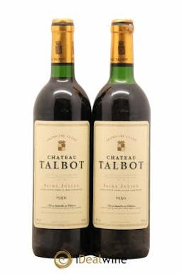 Château Talbot 4ème Grand Cru Classé 1986 - Lot de 2 Bottles