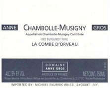 Buy Chambolle-Musigny La Combe d'Orveau Anne Gros 2017 (lot: 2455830)