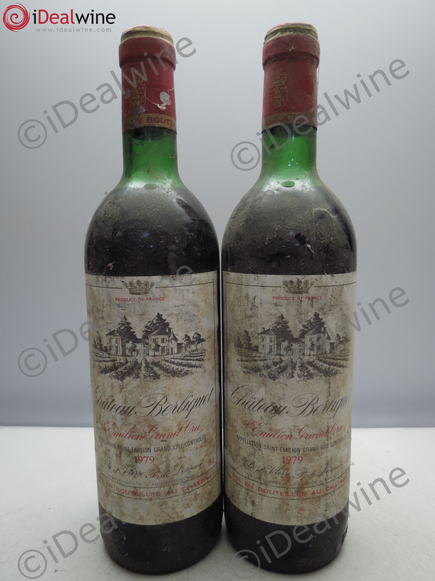 Château Berliquet Grand Cru Classé 1979 - Lot de 2 bouteilles - 0