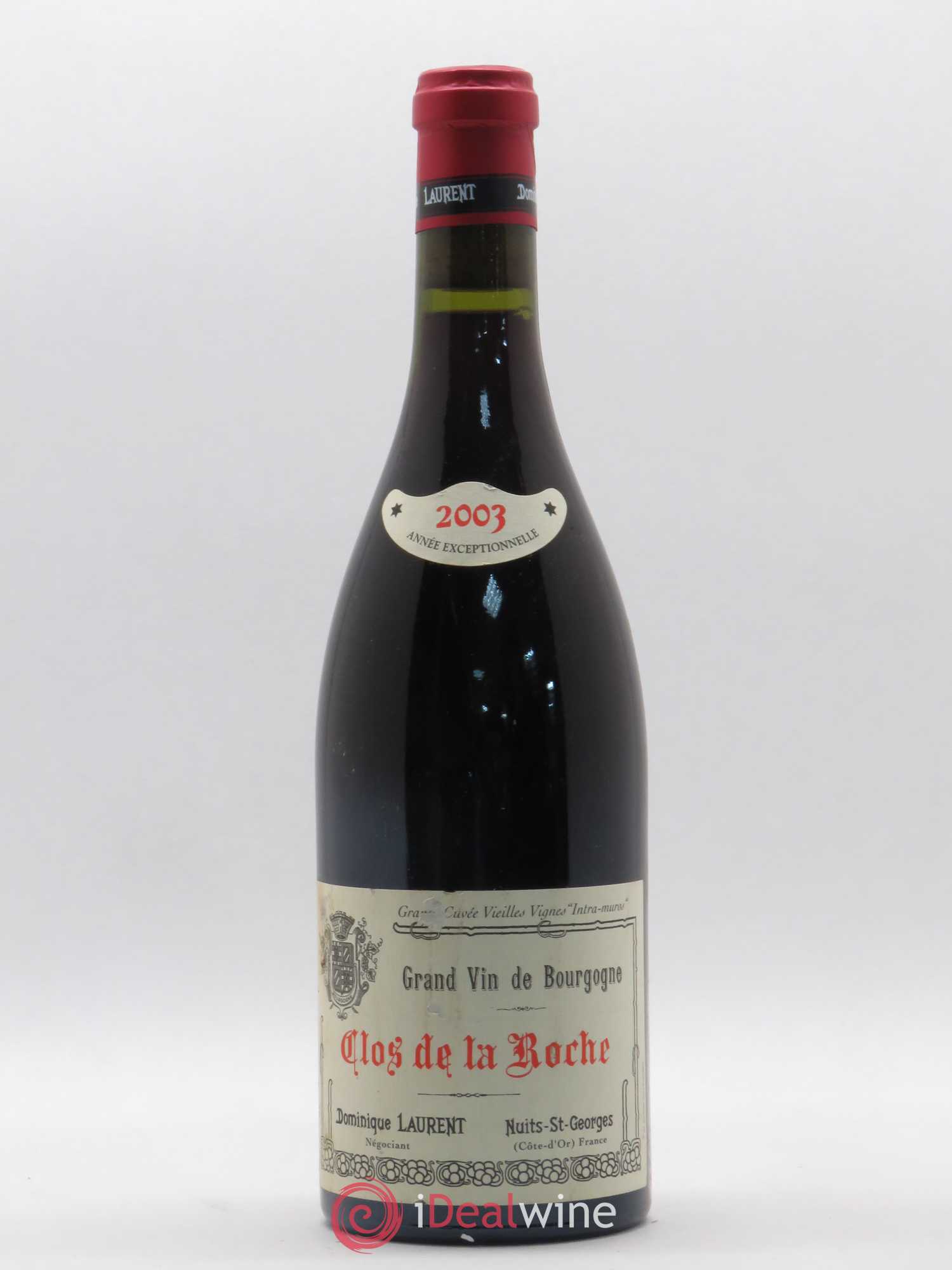 Clos de la Roche Grand Cru Intra Muros Vieilles Vignes Dominique Laurent 2003 - Posten von 1 Flasche - 0