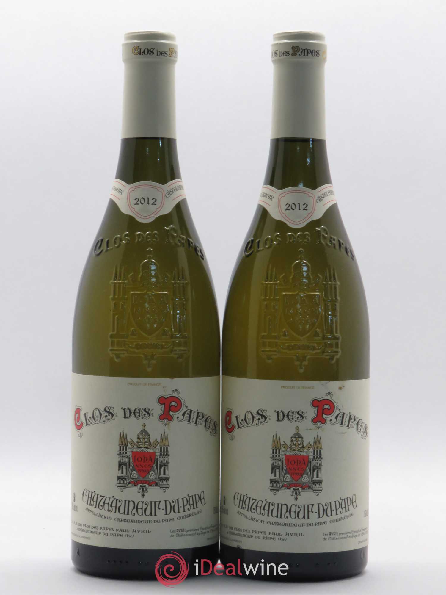 Châteauneuf-du-Pape Clos des Papes - Paul Avril 2012 - Lot de 2 bouteilles - 0