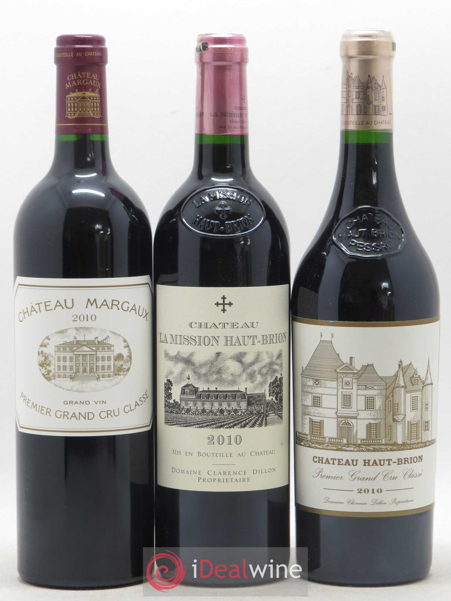 Caisse Collection Duclot 1 Lafite Rothschild - 1 Latour - 1 Mouton Rothschild - 1 Margaux - 1 Haut Brion - 1 La Mission Haut Brion - 1 Cheval Blanc - 1 Petrus - 1 Yquem 2010 - Lot of 9 bottles - 3