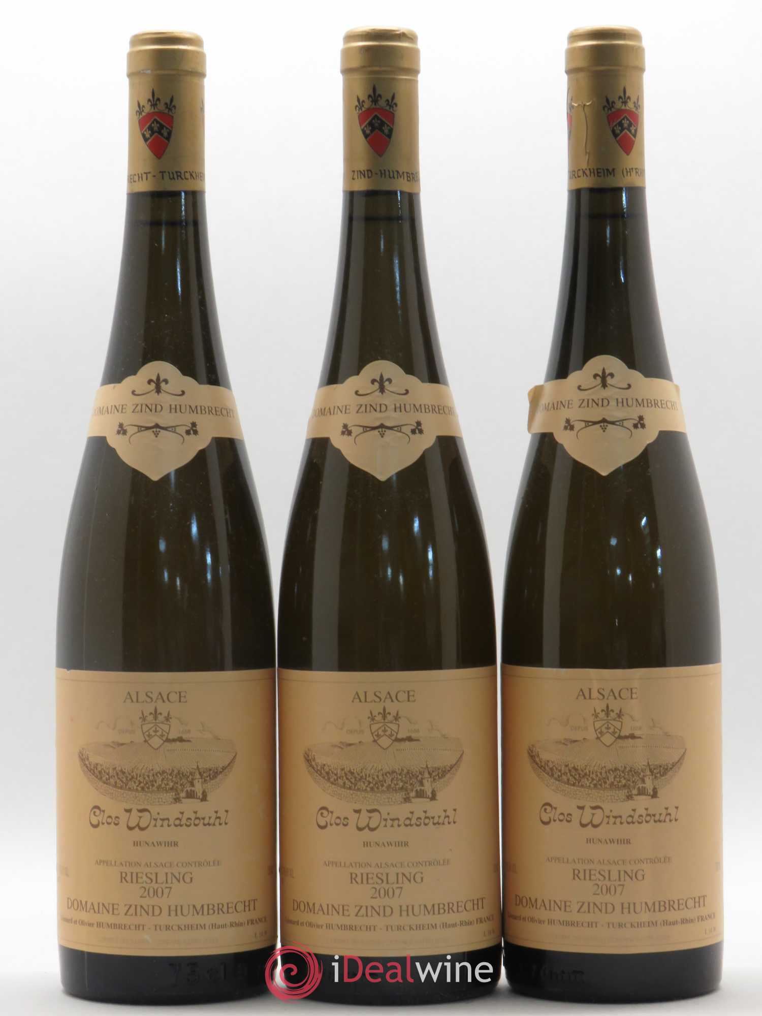Alsace Riesling Clos Windsbuhl Zind-Humbrecht (Domaine) 2007 - Lot de 3 bouteilles - 0
