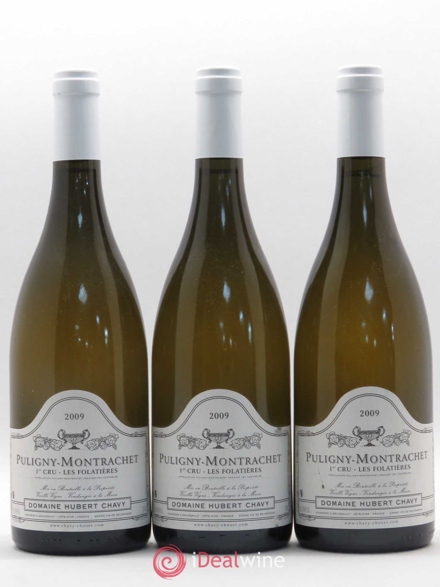 Puligny-Montrachet 1er Cru Les Folatières Chavy-Chouet 2009 - Lot de 3 bouteilles - 0