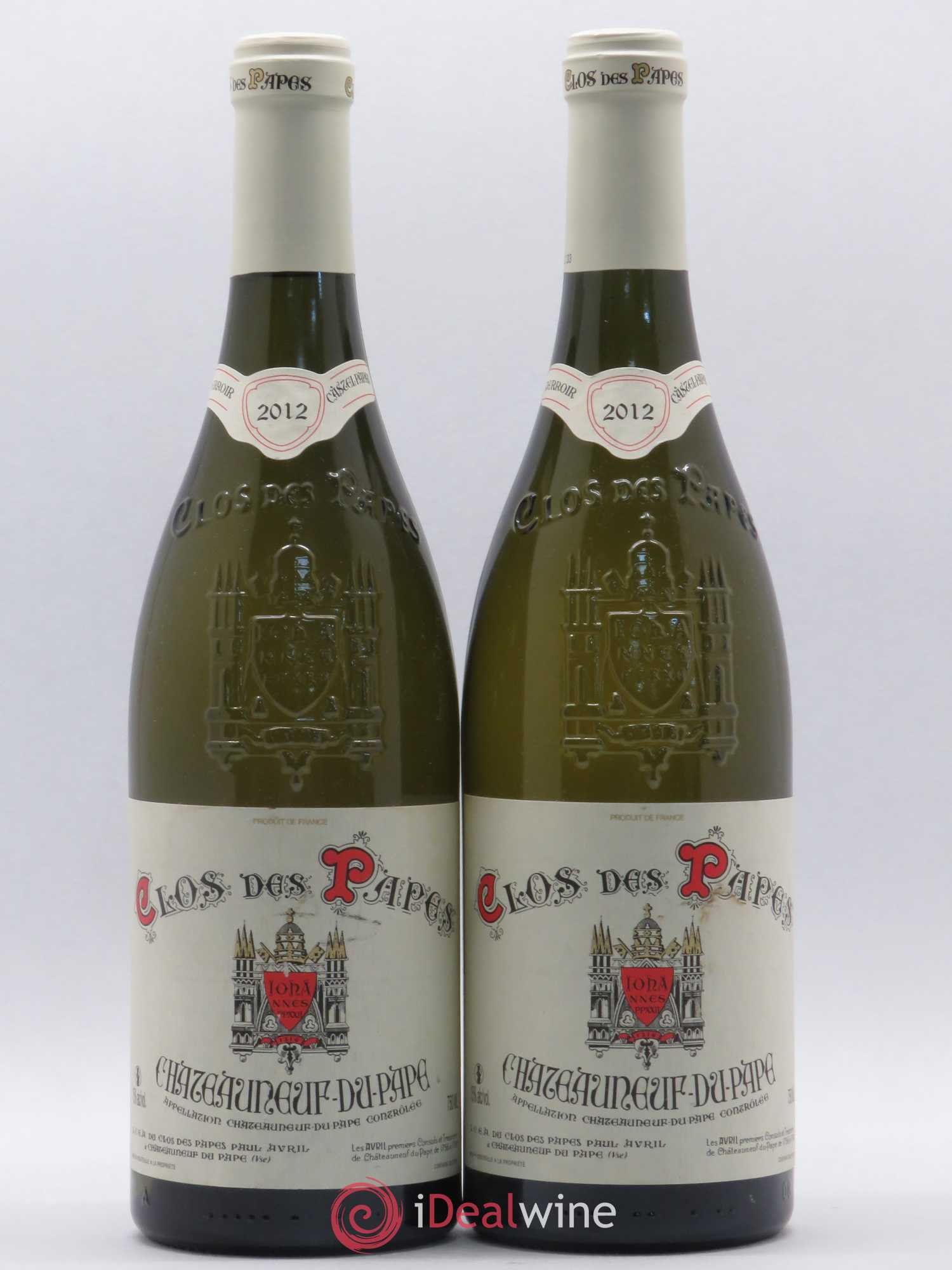 Châteauneuf-du-Pape Clos des Papes - Paul Avril 2012 - Lot de 2 bouteilles - 0