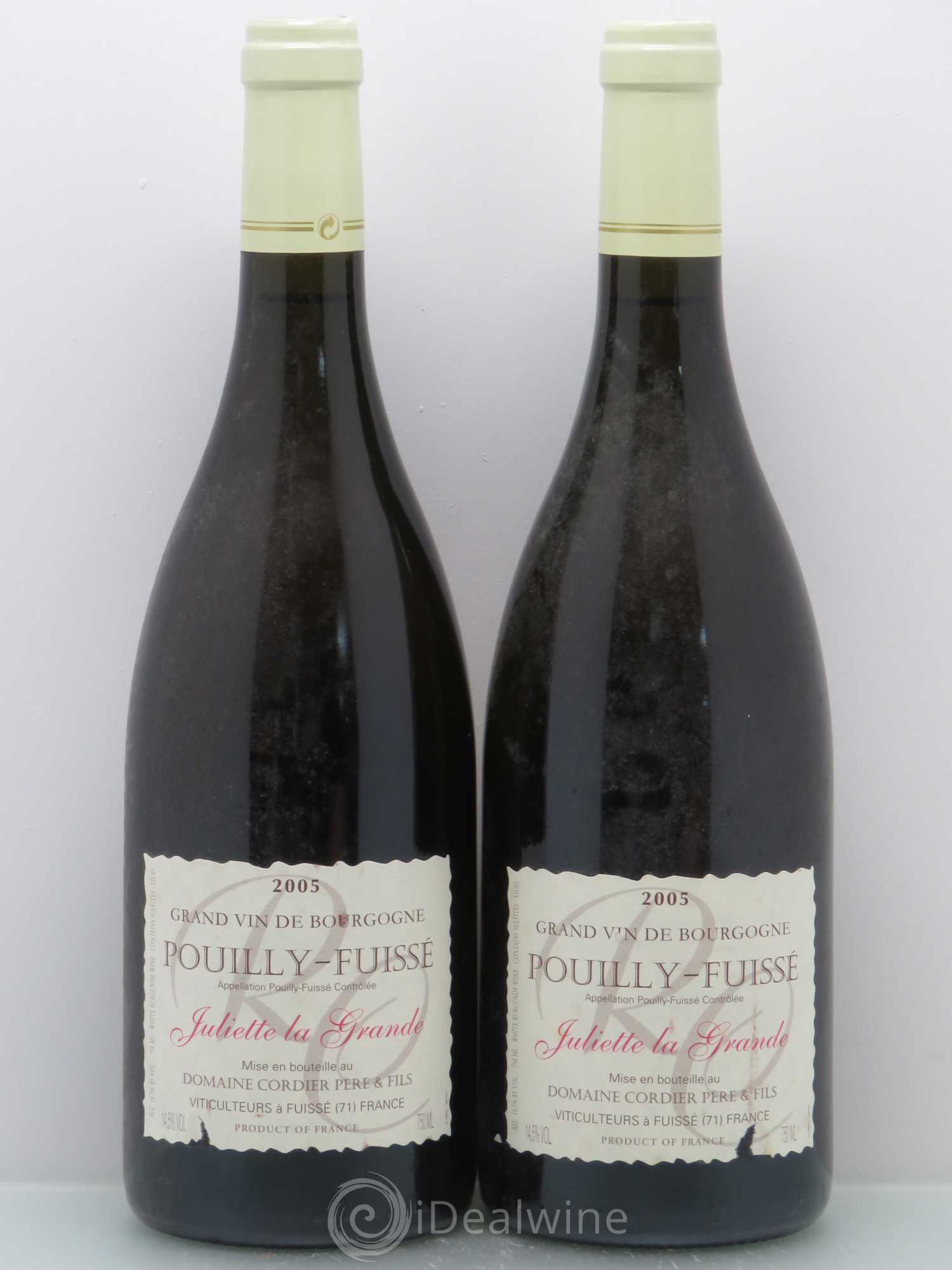 Pouilly-Fuissé Juliette La Grande - Domaine Cordier 2005 - Posten von 2 Flaschen - 0