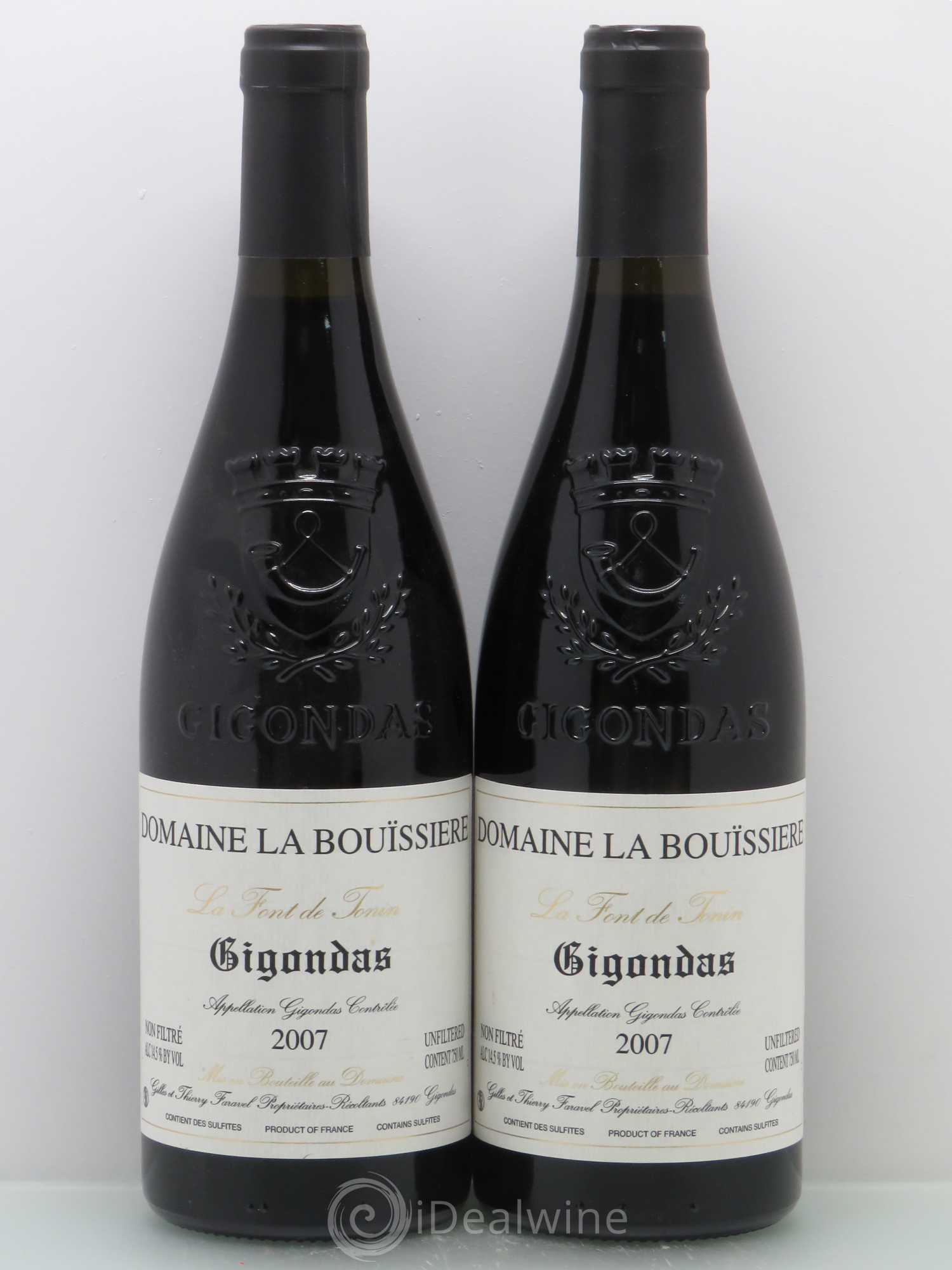 Gigondas Domaine De La Bouïssiere La Font De Tonin 2007 - Posten von 2 Flaschen - 0