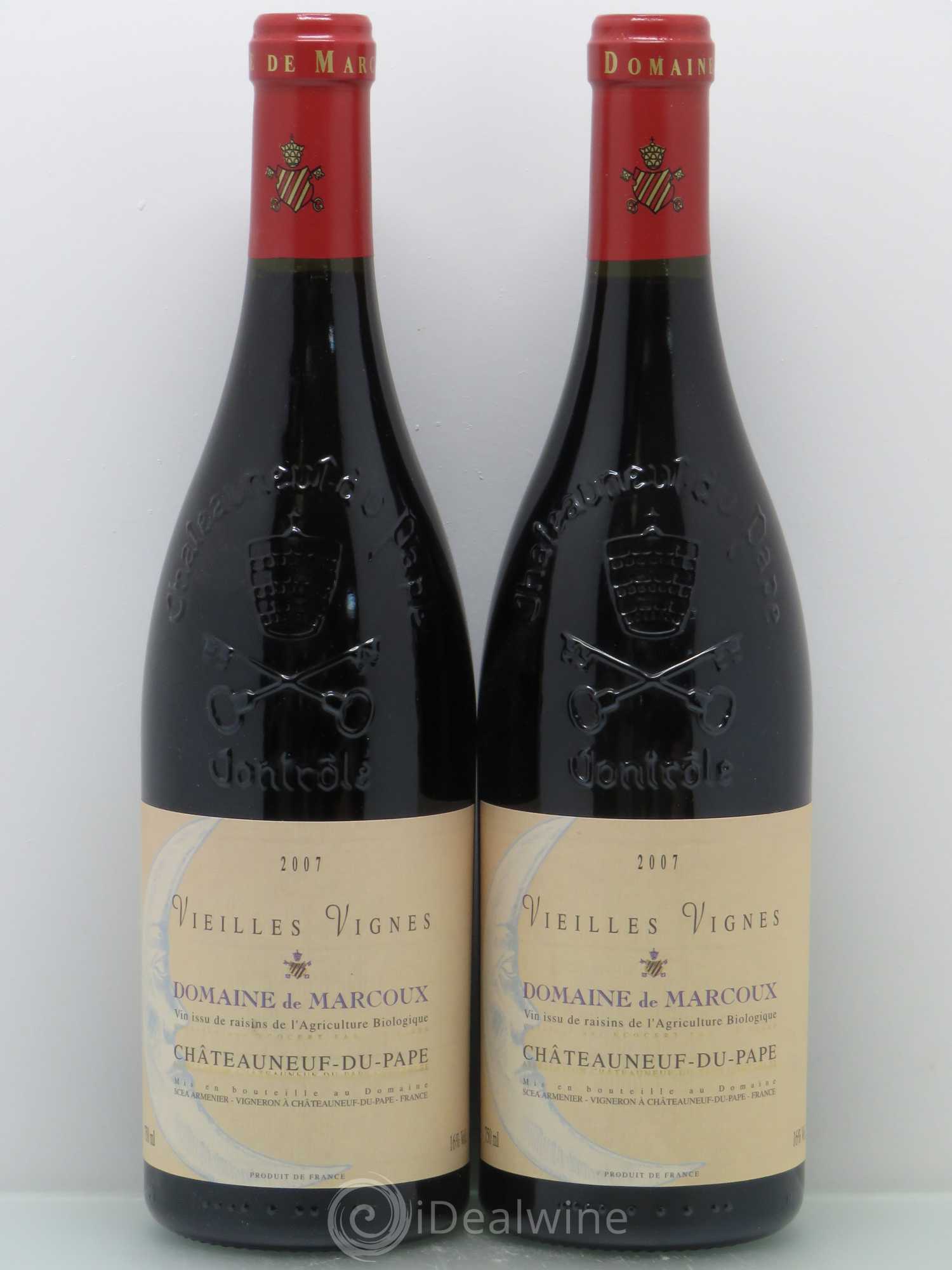 Châteauneuf-du-Pape Vieilles Vignes Marcoux (Domaine de) 2007 - Lot de 2 bouteilles - 0