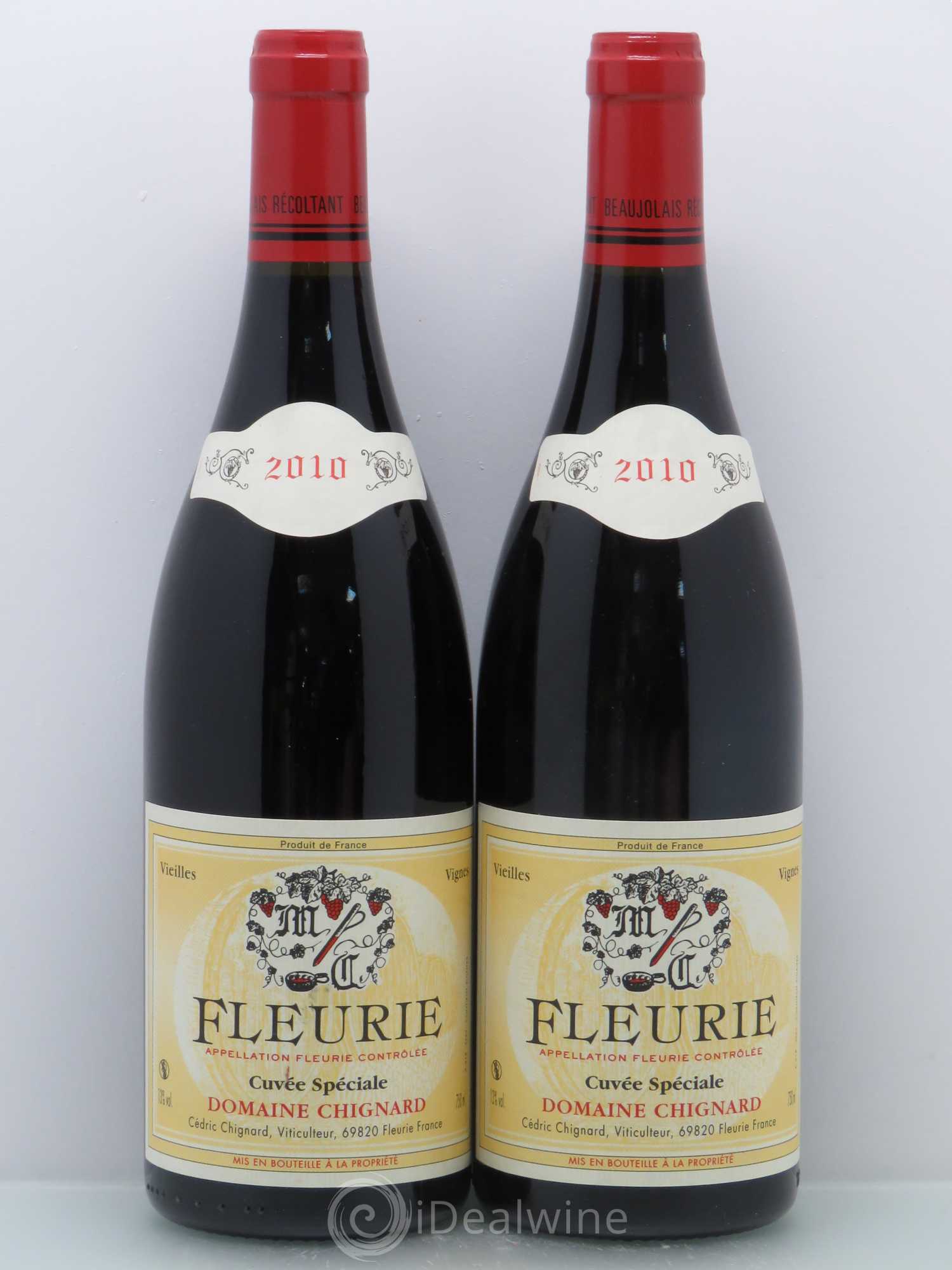 Fleurie Chignard Cuvée Spéciale Vieilles Vignes 2010 - Posten von 2 Flaschen - 0
