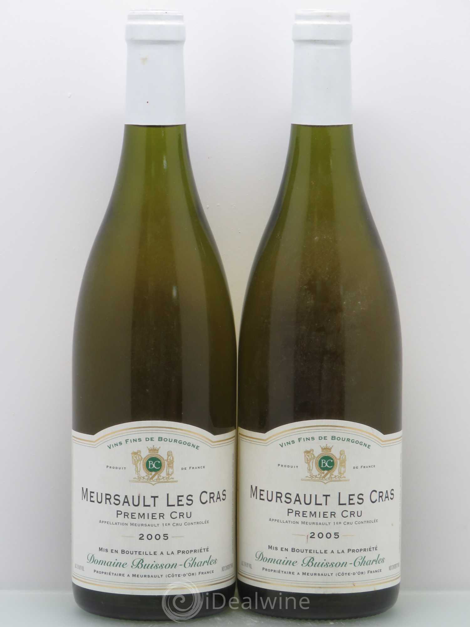 Meursault 1er Cru Domaine Buisson Charles Les Cras 2005 - Posten von 2 Flaschen - 0