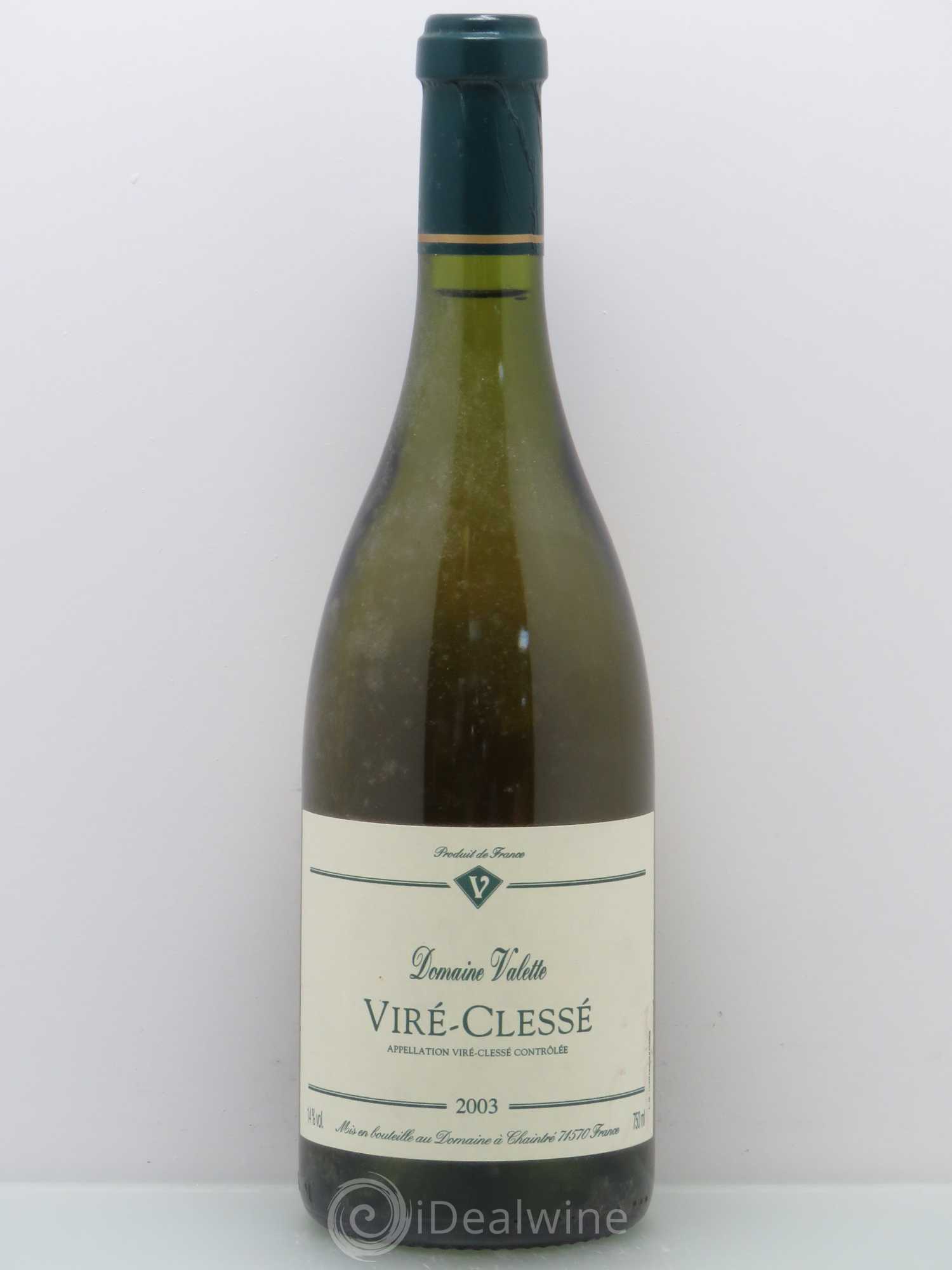 Viré-Clessé Valette (Domaine) 2003 - Lot de 1 bouteille - 0