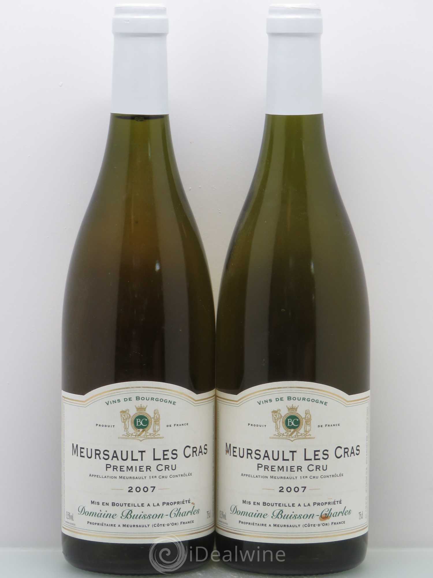 Meursault 1er Cru Domaine Buisson Charles Les Cras 2007 - Posten von 2 Flaschen - 0