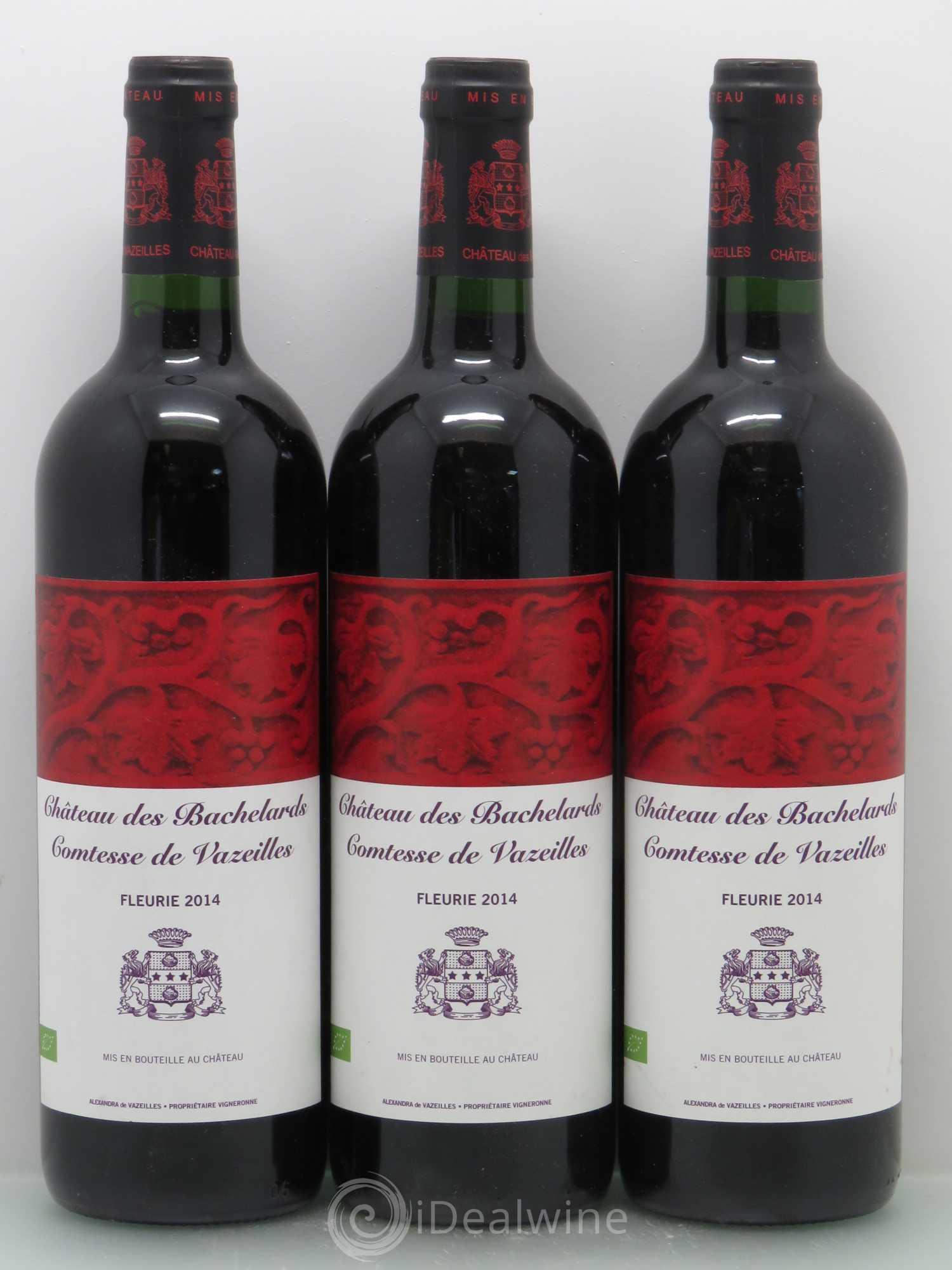 Fleurie Château Des Bachelards Comtesse de Vazeilles 2014 - Lotto di 3 bottiglie - 0
