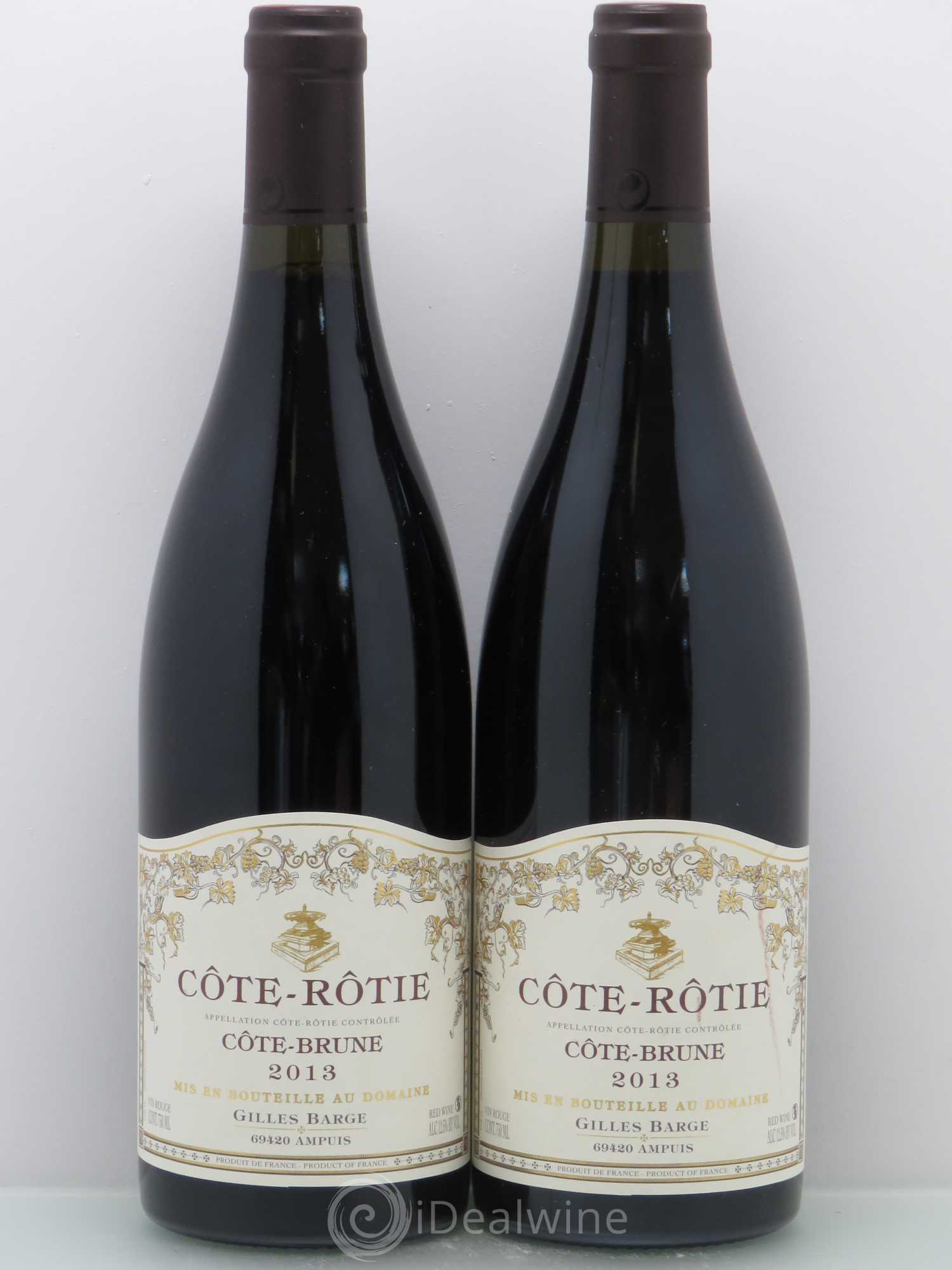 Côte-Rôtie Domaine Barge Côte Brune 2013 - Posten von 2 Flaschen - 0