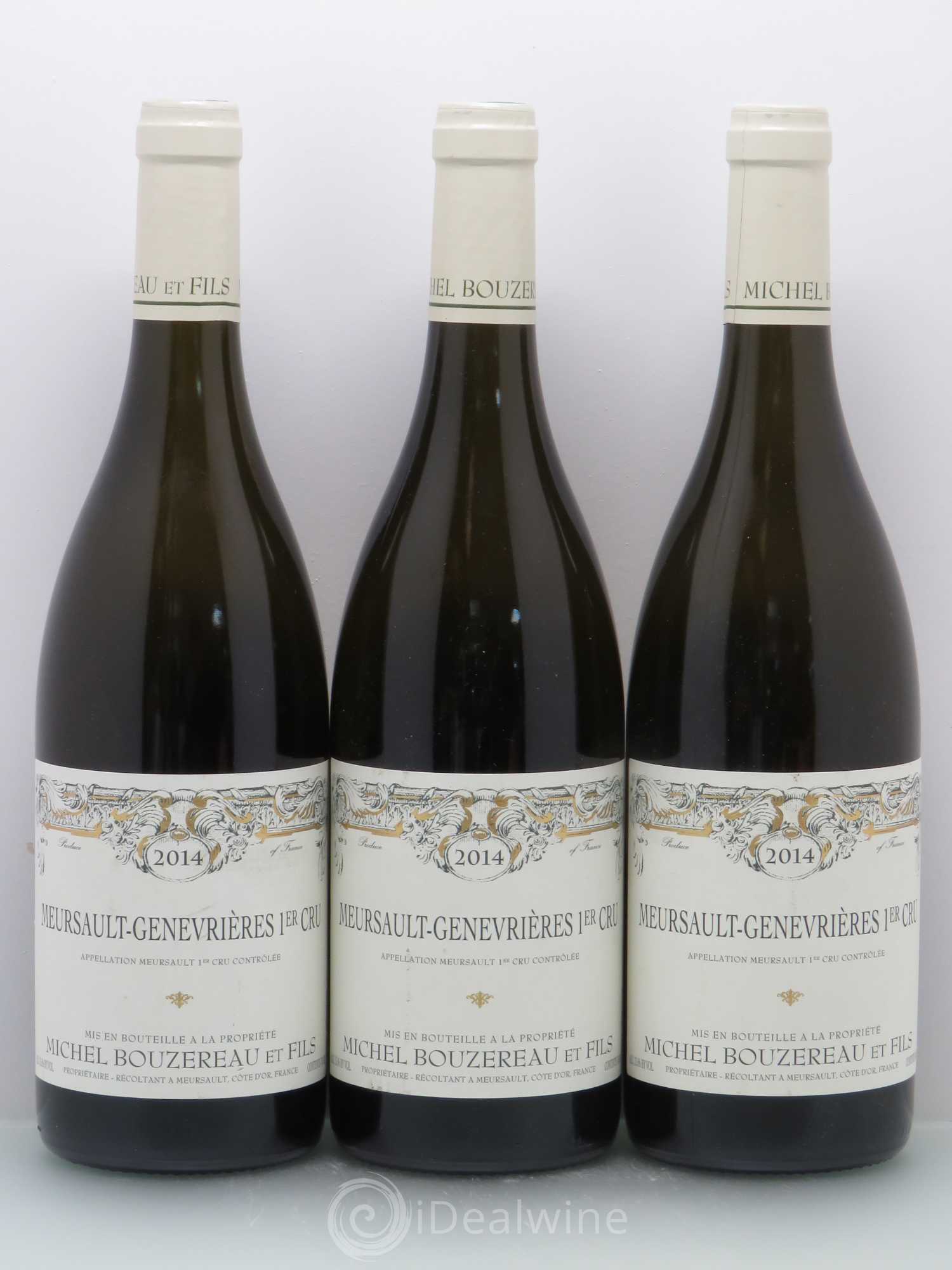 Meursault 1er Cru Les Genevrières Michel Bouzereau et Fils (Domaine) 2014 - Lot de 3 bouteilles - 0