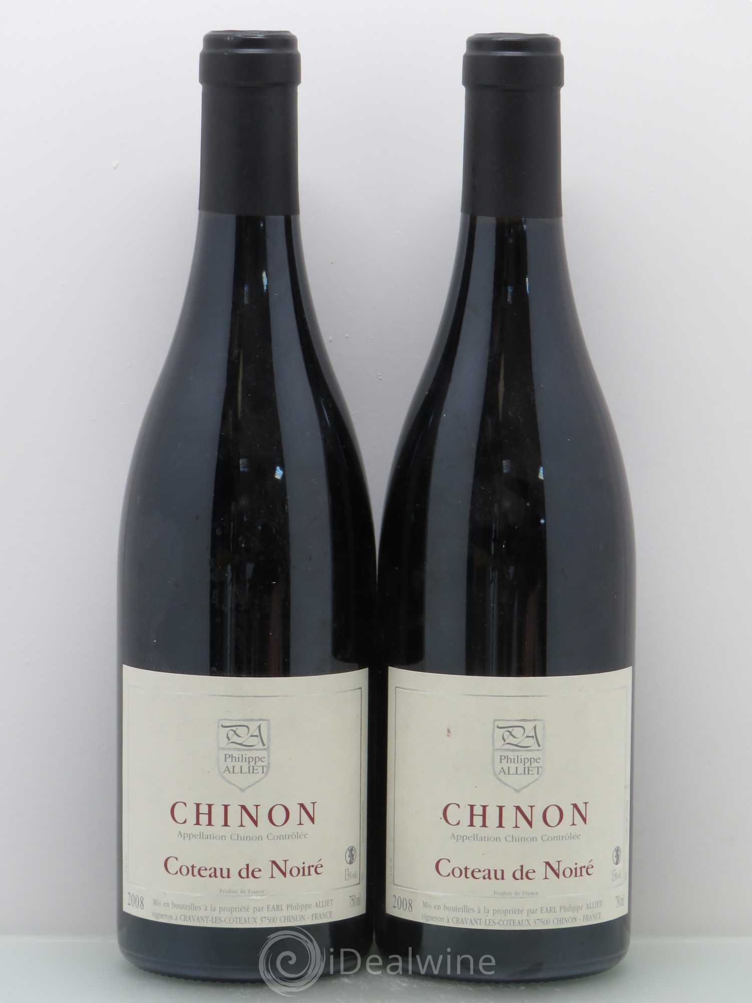 Chinon Coteau de Noiré Philippe Alliet 2008 - Lot de 2 bouteilles - 0