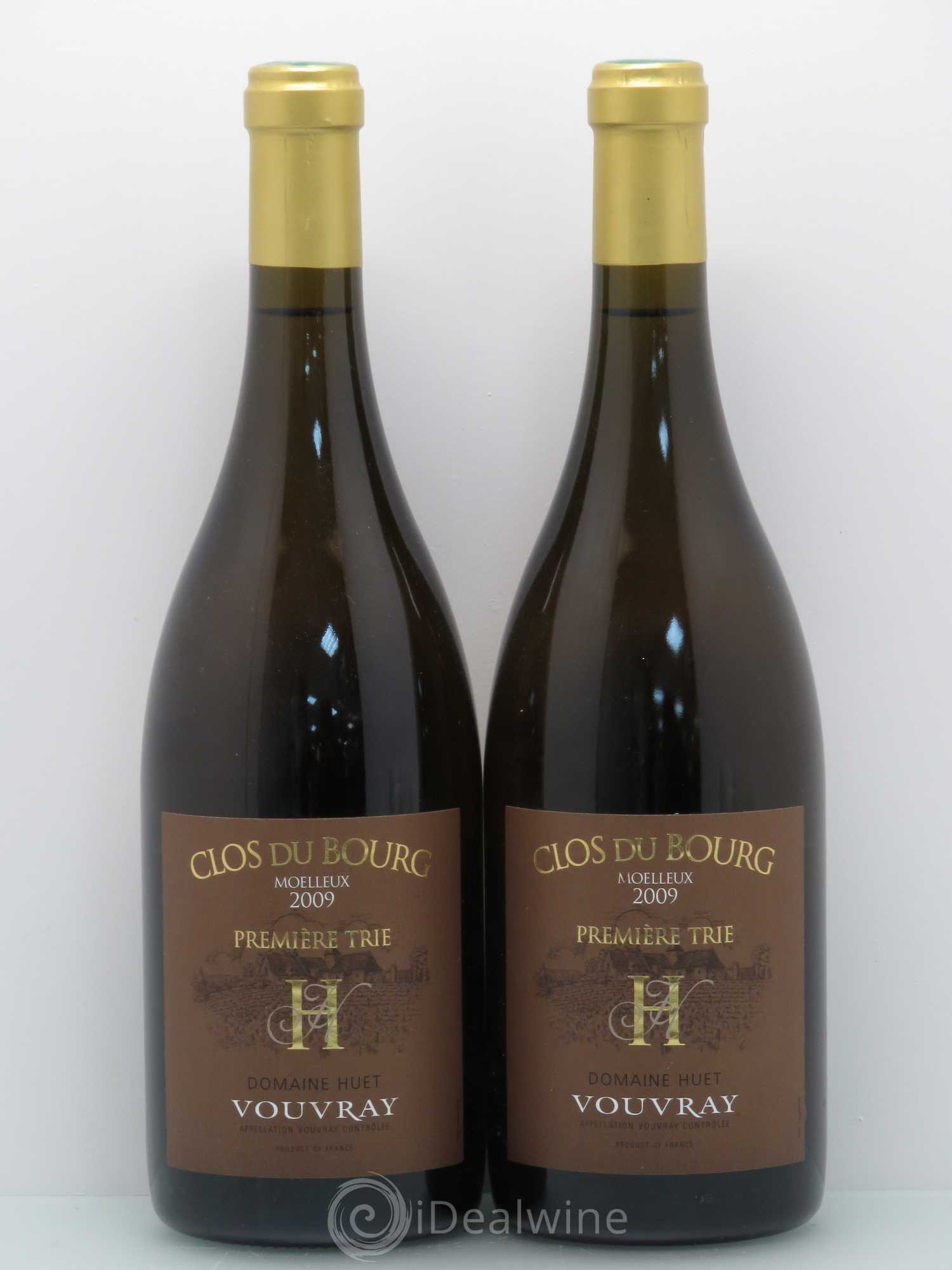 Vouvray Clos du Bourg Moelleux 1ère trie Domaine Huet 2009 - Lotto di 2 bottiglie - 0