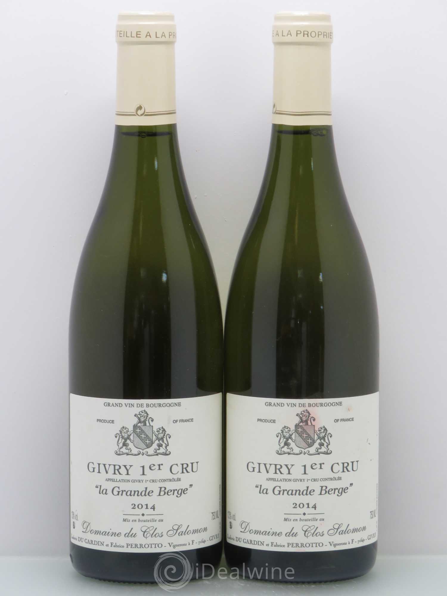 Givry 1er Cru Clos Salomon Grandes Berges 2014 - Posten von 2 Flaschen - 0