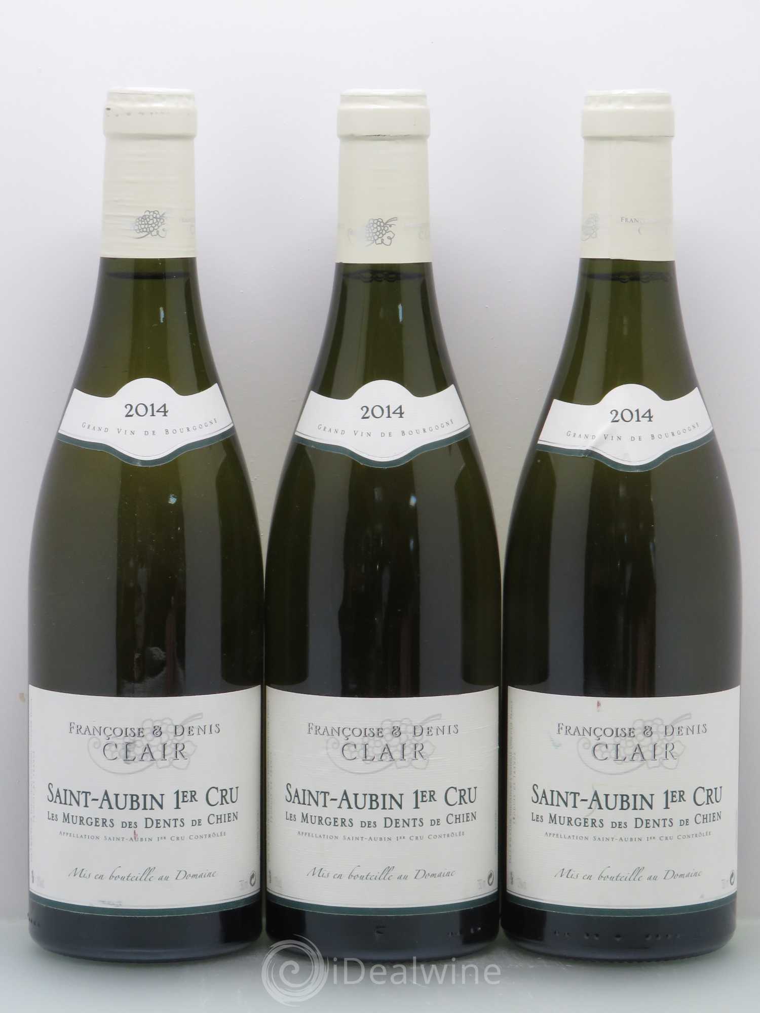 Saint-Aubin 1er Cru Denis Clair Les Murgers Des Dents De Chiens 2014 - Posten von 3 Flaschen - 0