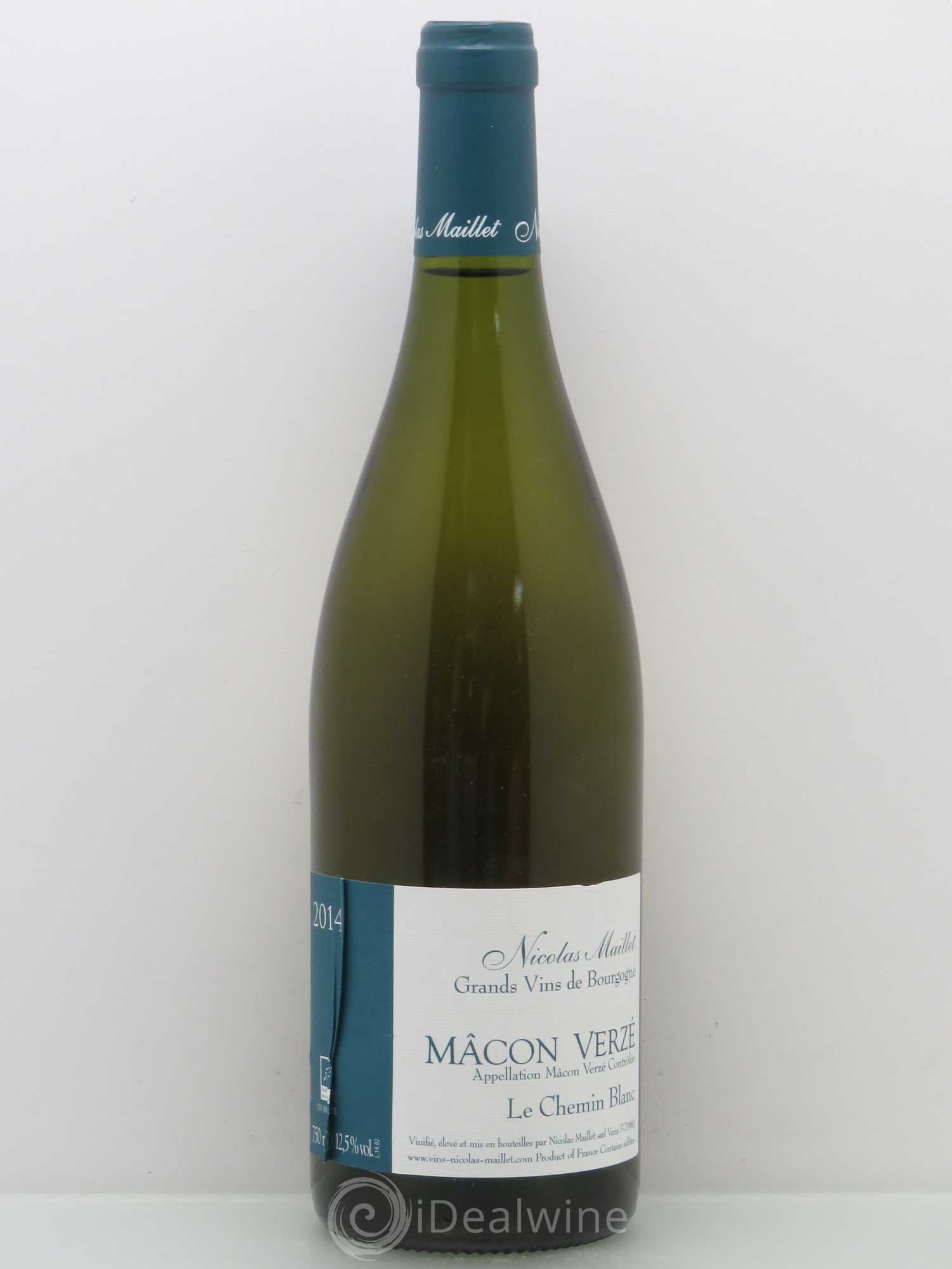 Mâcon-Verzé Le Chemin Blanc Nicolas Maillet 2014 - Lot de 1 bouteille - 0