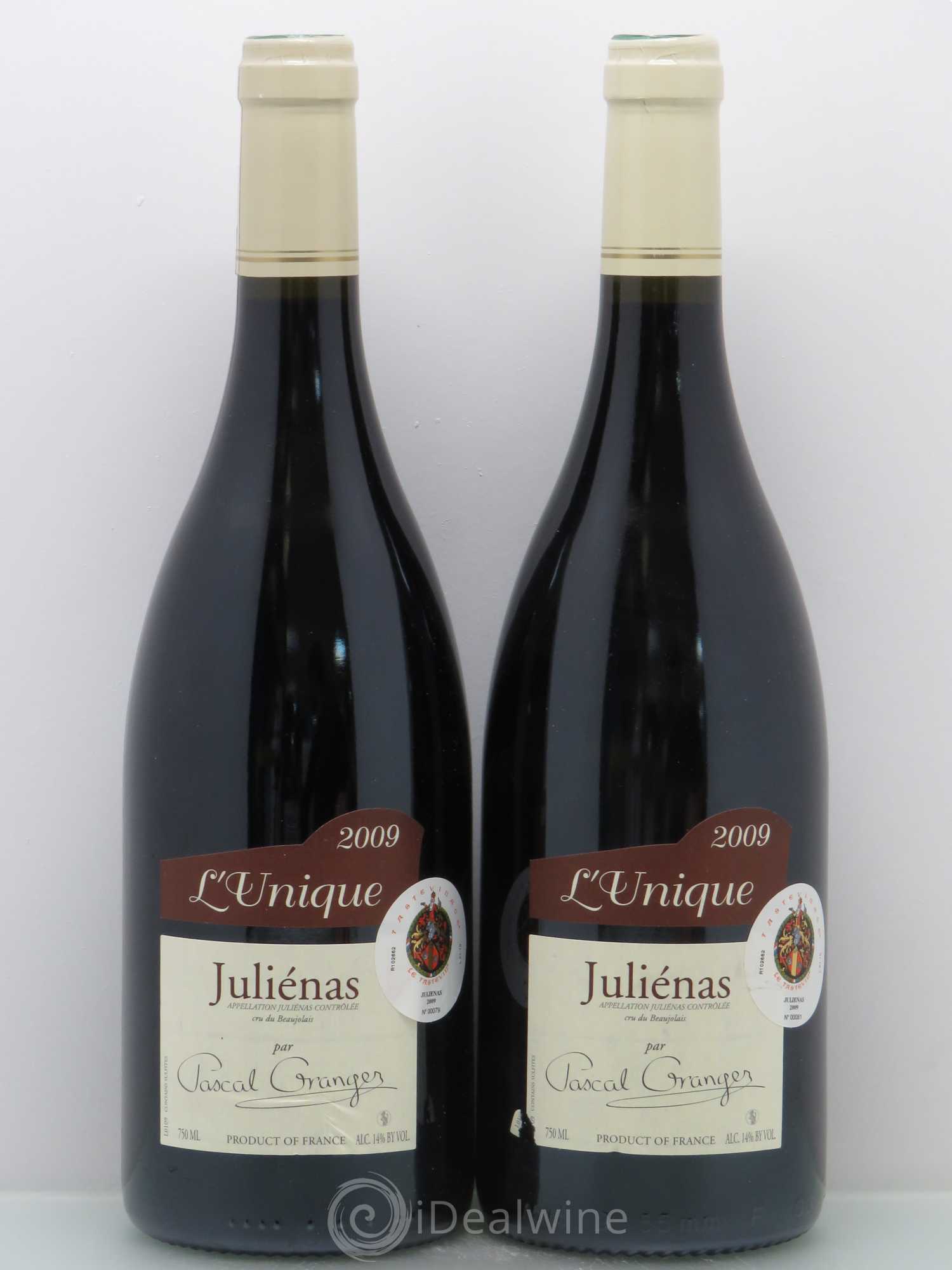 Juliénas Pascal Granger Unique 2009 - Lot de 2 bouteilles - 0