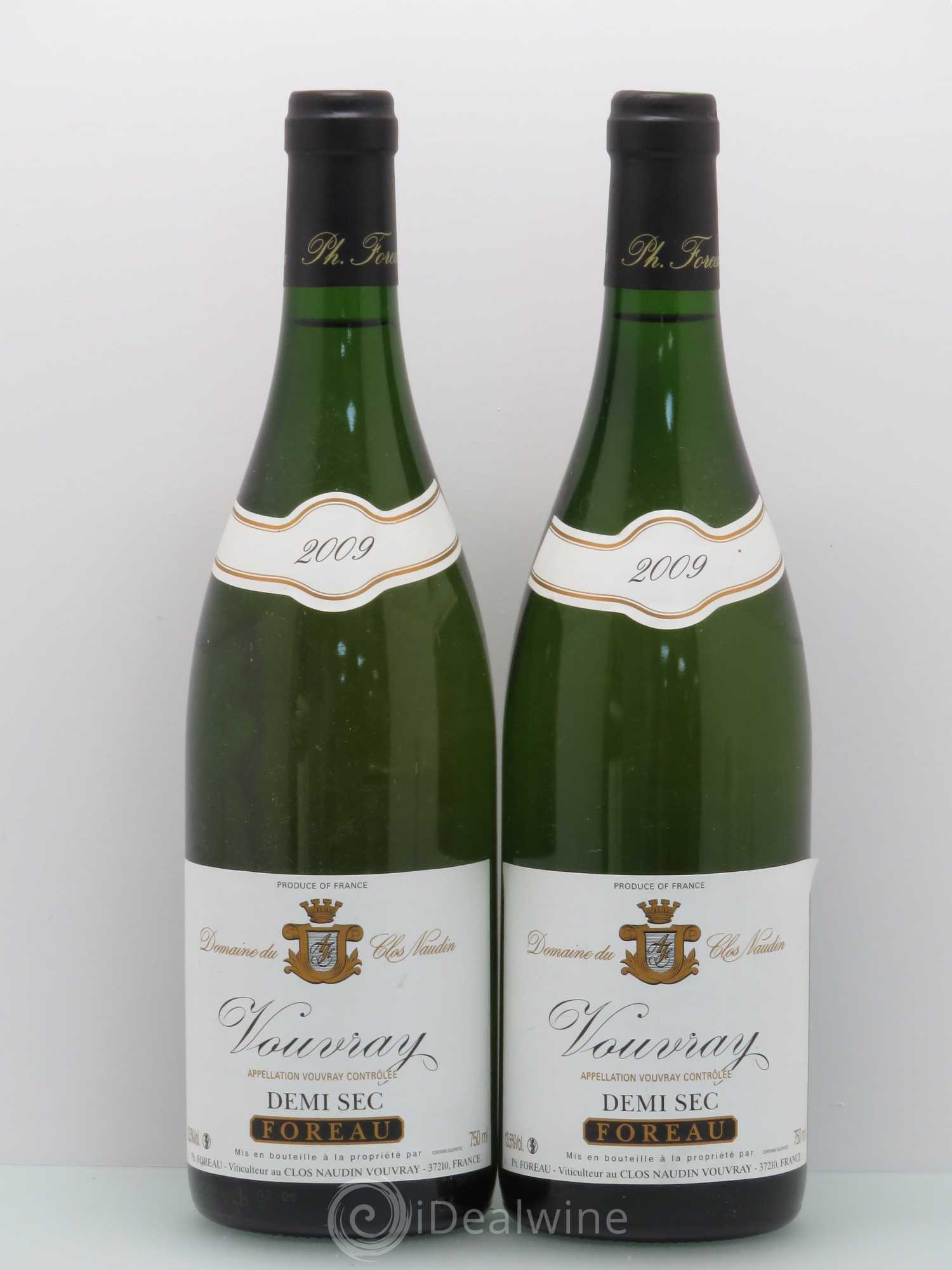 Vouvray Demi-Sec Clos Naudin - Philippe Foreau 2009 - Lot of 2 bottles - 0