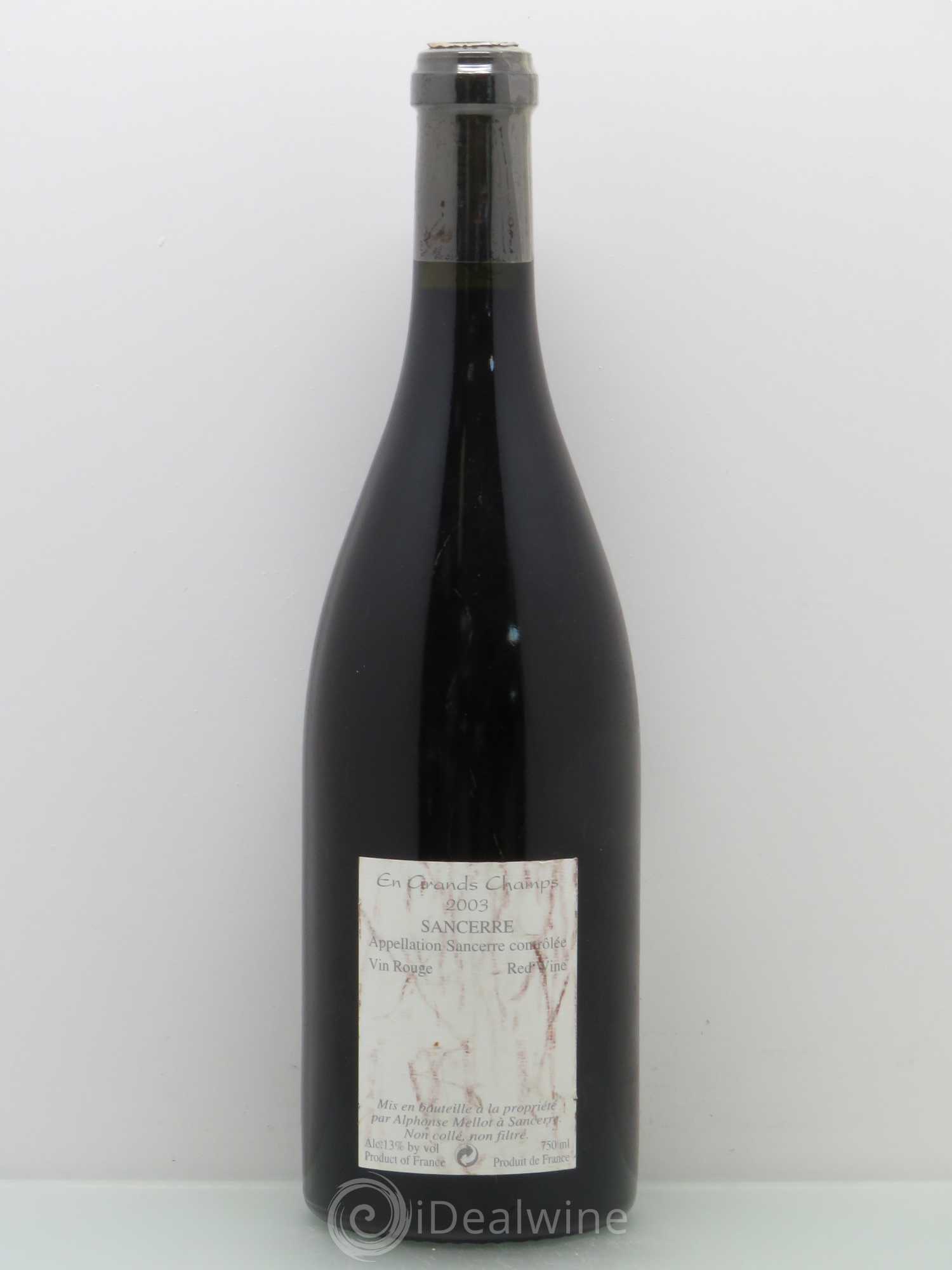 Sancerre En Grands Champs Alphonse Mellot 2003 - Lot de 1 bouteille - 1