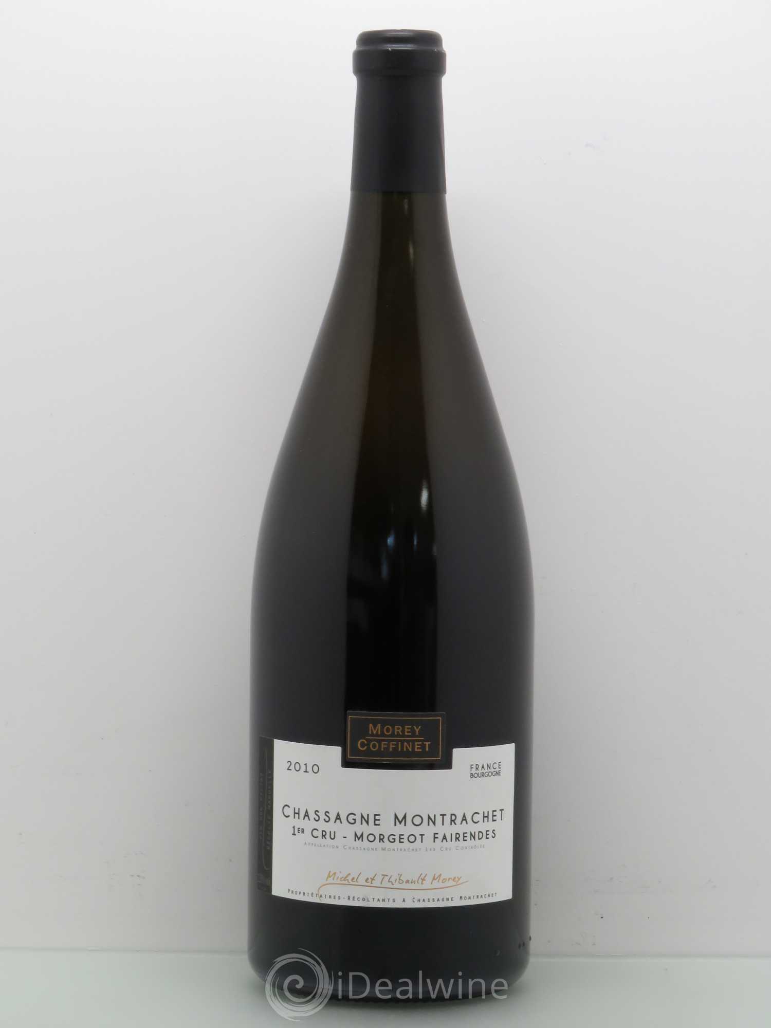 Chassagne-Montrachet 1er Cru Domaine Morey Coffinet Morgeot Fairendes 2010 - Lotto di 1 magnum - 0