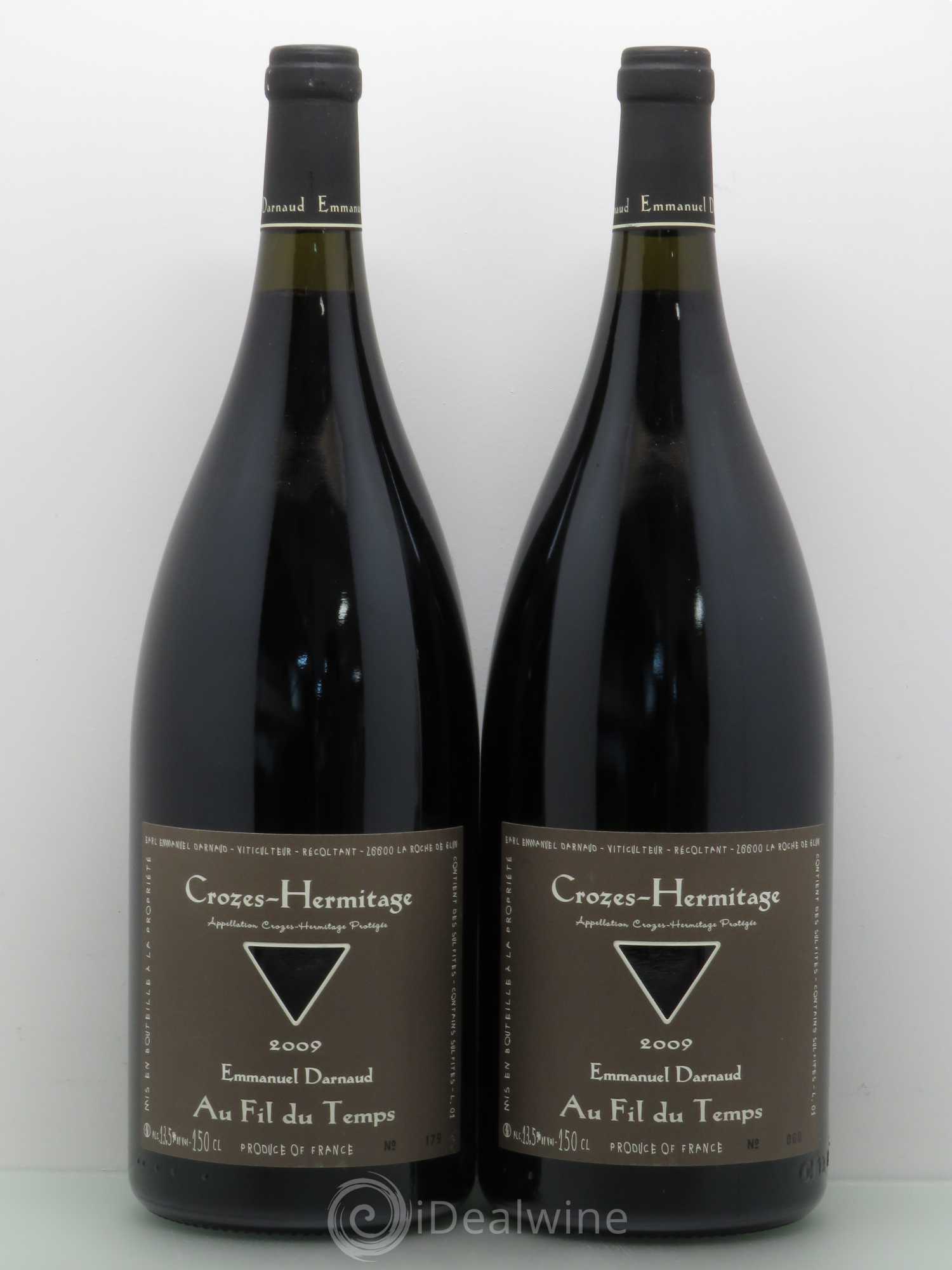 Crozes-Hermitage Emmanuel Darnaud Au Fil Du Temps 2009 - Lot de 2 magnums - 0