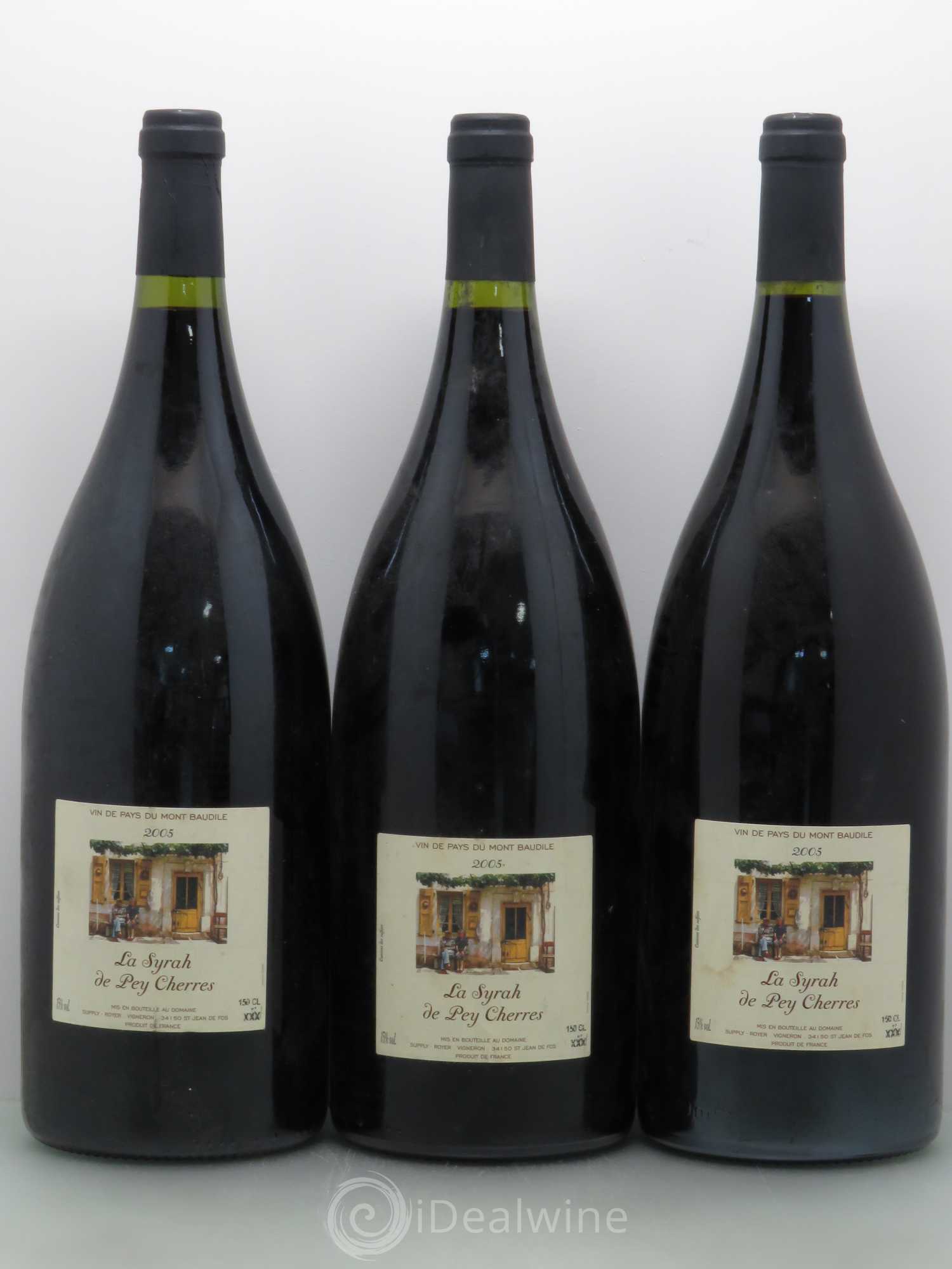 Rhône Domaine Supply Royer Vdp Mont Baudille Syrah De Pey Cherres 2005 - Posten von 3 Magnum - 0