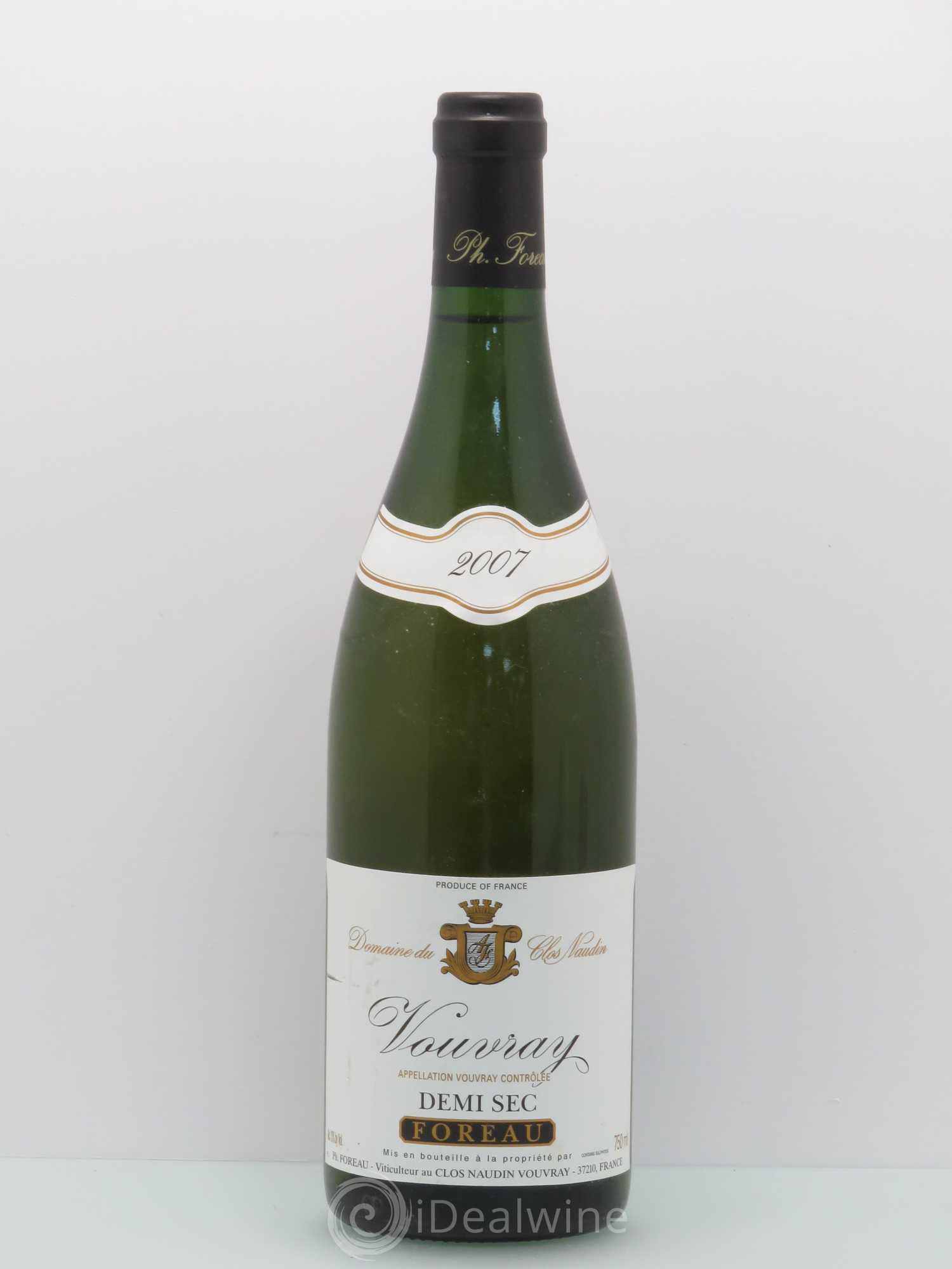 Vouvray Demi-Sec Clos Naudin - Philippe Foreau 2007 - Lot de 1 bouteille - 0